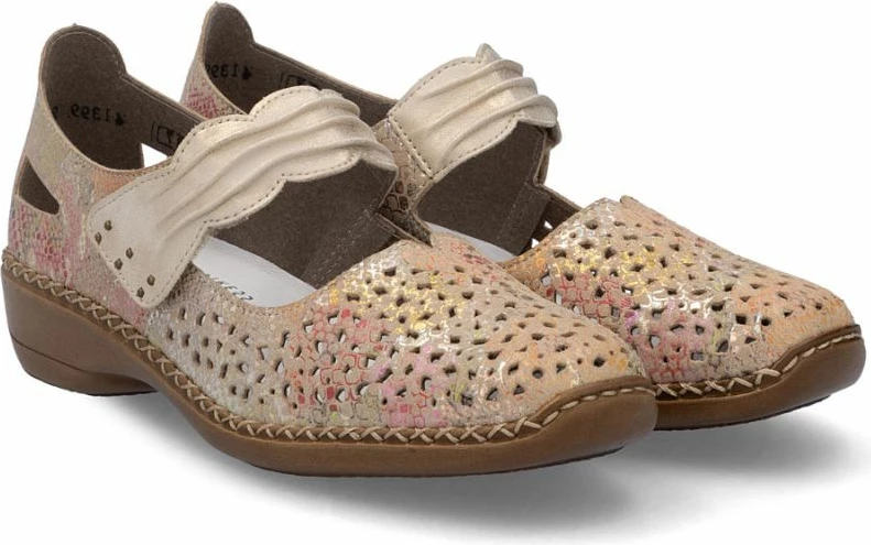 Këpucë lëkure për femra Rieker 41399-92, shumëngjyrëshe