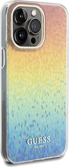 Mbështjellës Guess IML Faceted Mirror Disco Iridescent për iPhone 13 Pro Max, shumëngjyrësh
