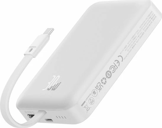 Powerbank Baseus Magnetic Mini 30W 10000mAh i bardhë