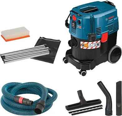 Fshesë industriale Bosch GAS 35 M AFC Professional, 35L, 1380W, Dry & Wet, zi, kaltër