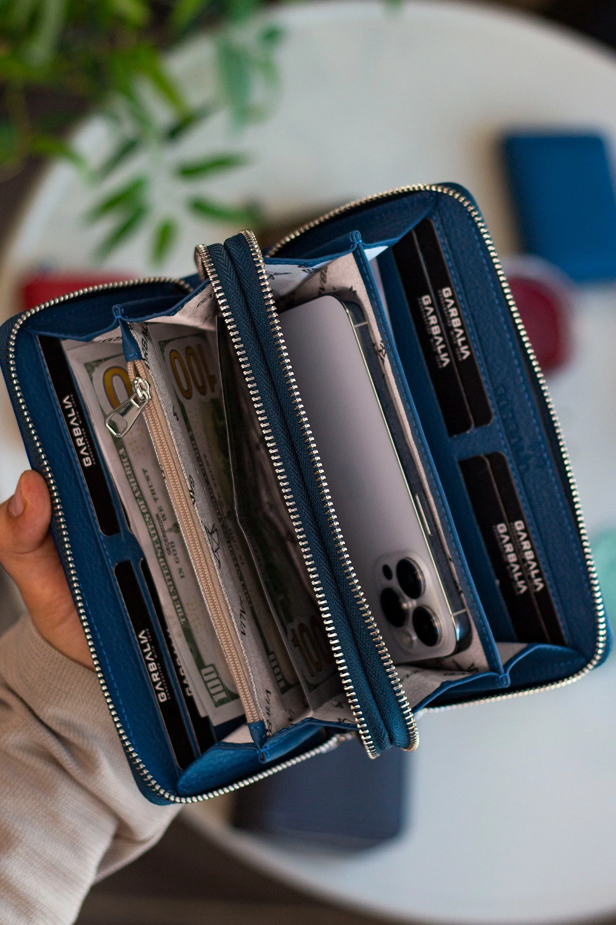 Portofol unisex, ngjyrë petrol blue, Zoozie Bags, Orleans