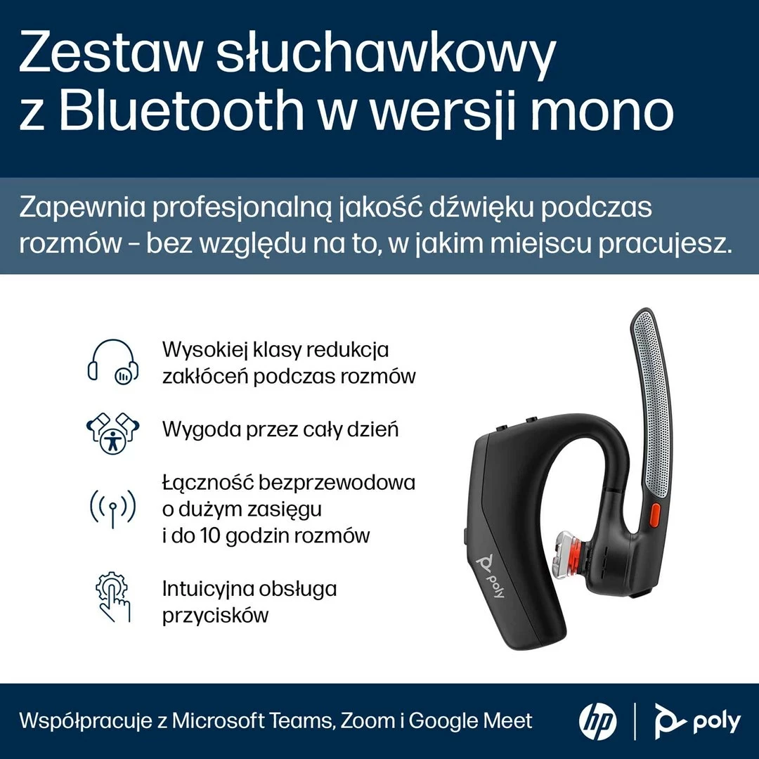 Kufje POLY Voyager Legend 30, wireless, me mikrofon, e zezë
