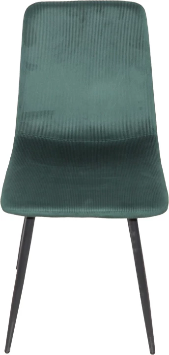 Karrige Grato, set prej 4 copë, material stof ulli ngjyrë ulli e gjelbër, këmbë metalike të zeza, 45.5x53.5x88.5cm