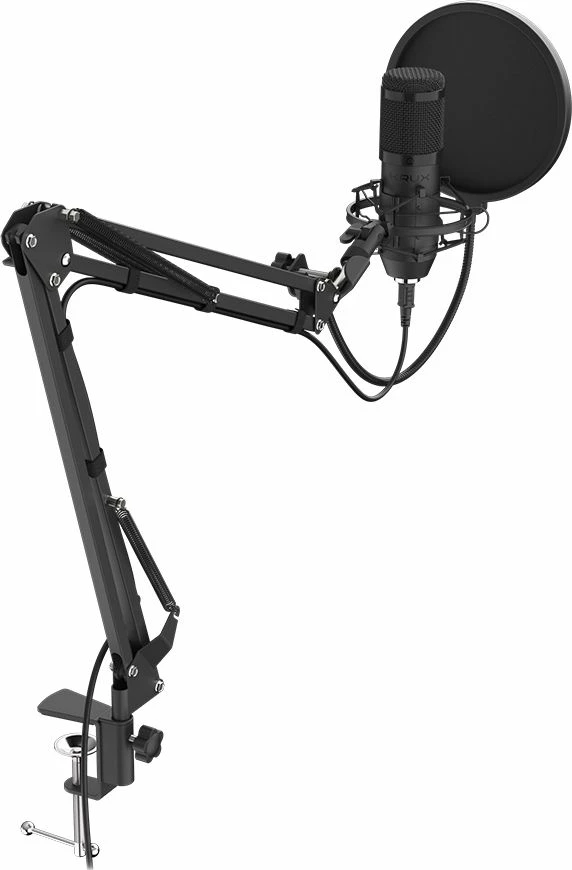Mikrofon Krux EDIS 1000 KRX0109 USB kondensator kardioid me boom arm, set, i zi