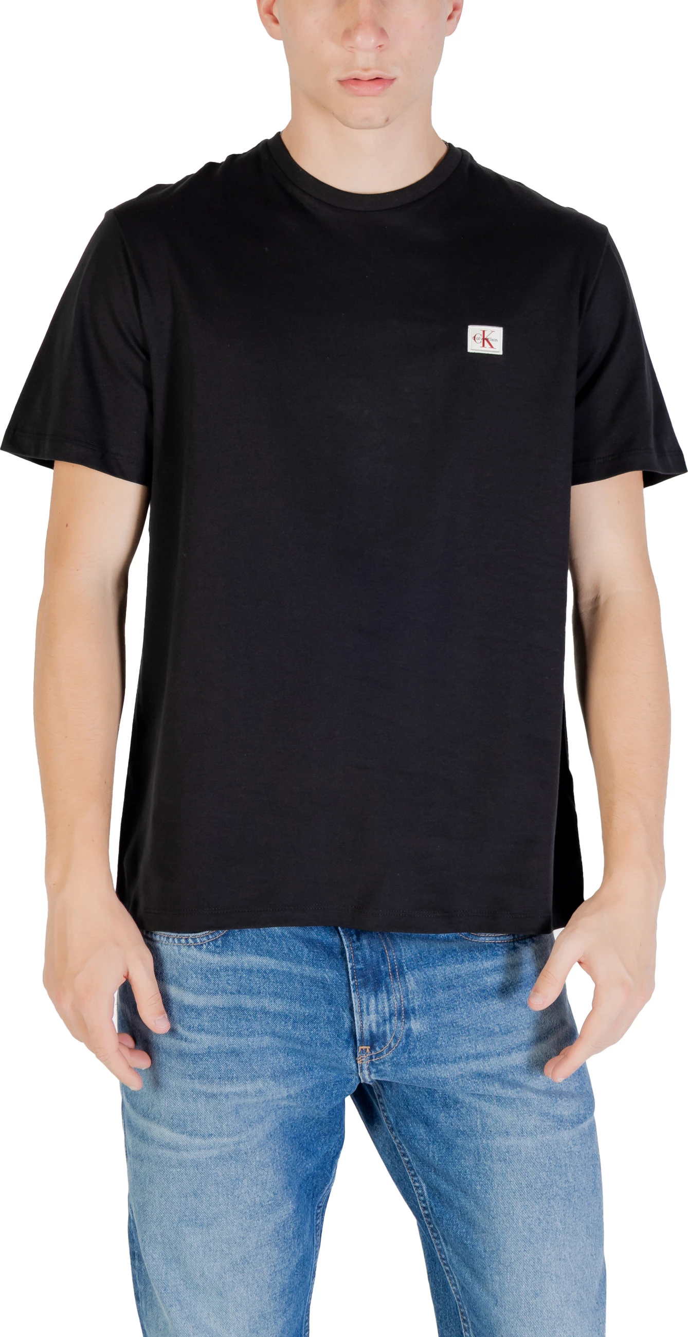 Maicë për meshkuj Calvin Klein Jeans SS Badge 30S Jersey LV04RC272G, e zezë