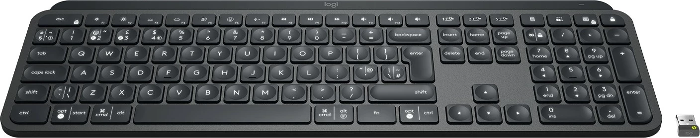 Tastierë pa tela Logitech MX Keys for Business, full-size, ndriçim i bardhë, Bluetooth/USB