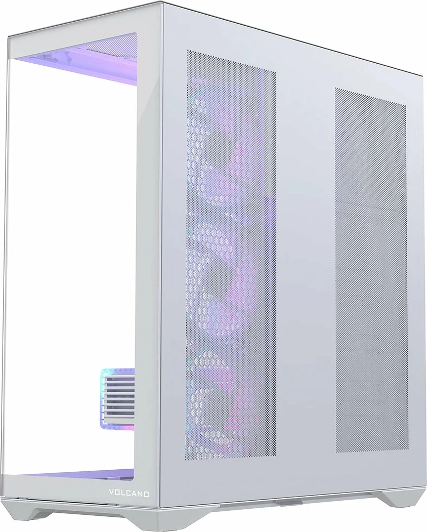 Kasë Modecom Volcano Space XL ARGB 5F Full Tower ATX/eATX, 5 ventilatorë ARGB, e bardhë