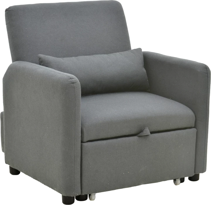 Fotel-krevat Flexa, material stof, ngjyrë gri, 85x92x84cm