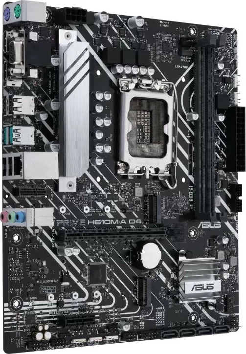 Pllakë amë ASUS PRIME H610M-A D4-CSM, Intel, LGA 1700, DDR4-SDRAM, micro ATX