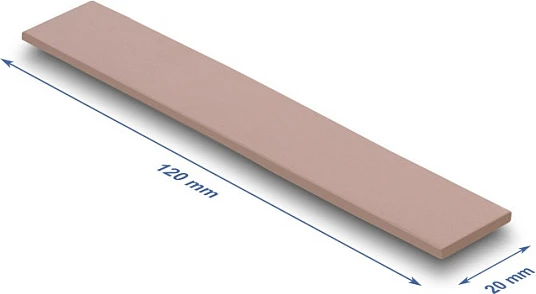 Pad termik DeLOCK 120x20x3 mm, 3 W/mK, pa silikon, rozë