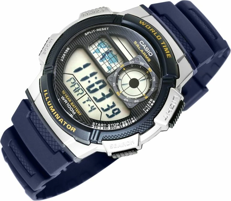 Orë dore për meshkuj Casio, navy blue