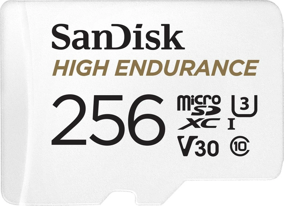 Kartelë MicroSDXC Sandisk High Endurance 256 GB, e bardhë