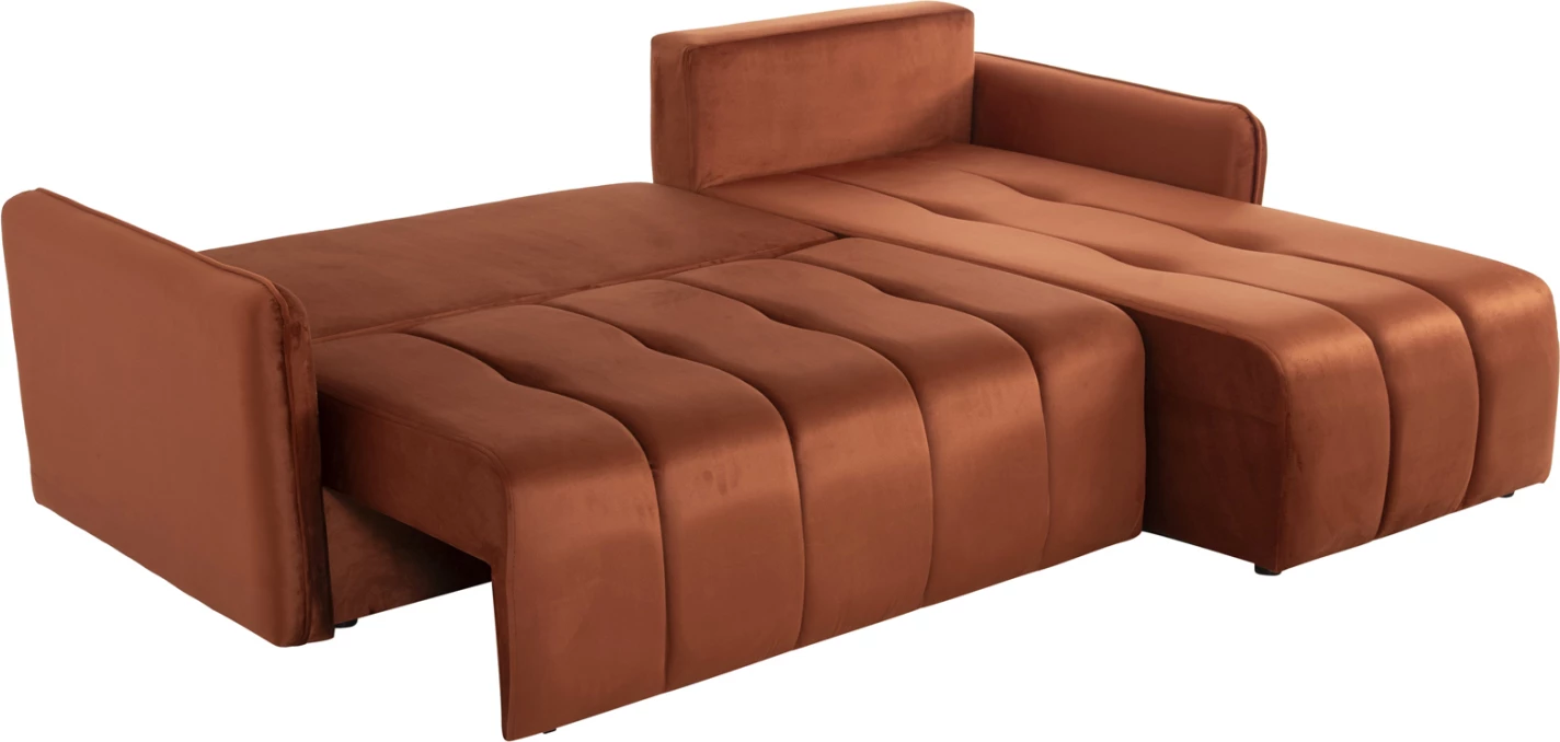 Divan qoshe-shtrat PROTON FH3272.09 kadife portokalli 225x94x70H cm