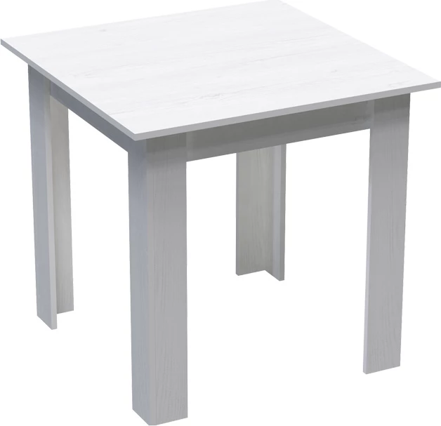 Set tavoline me dy karrige Manka-Gaston, ngjyrë e bardhë, 80x80x77cm