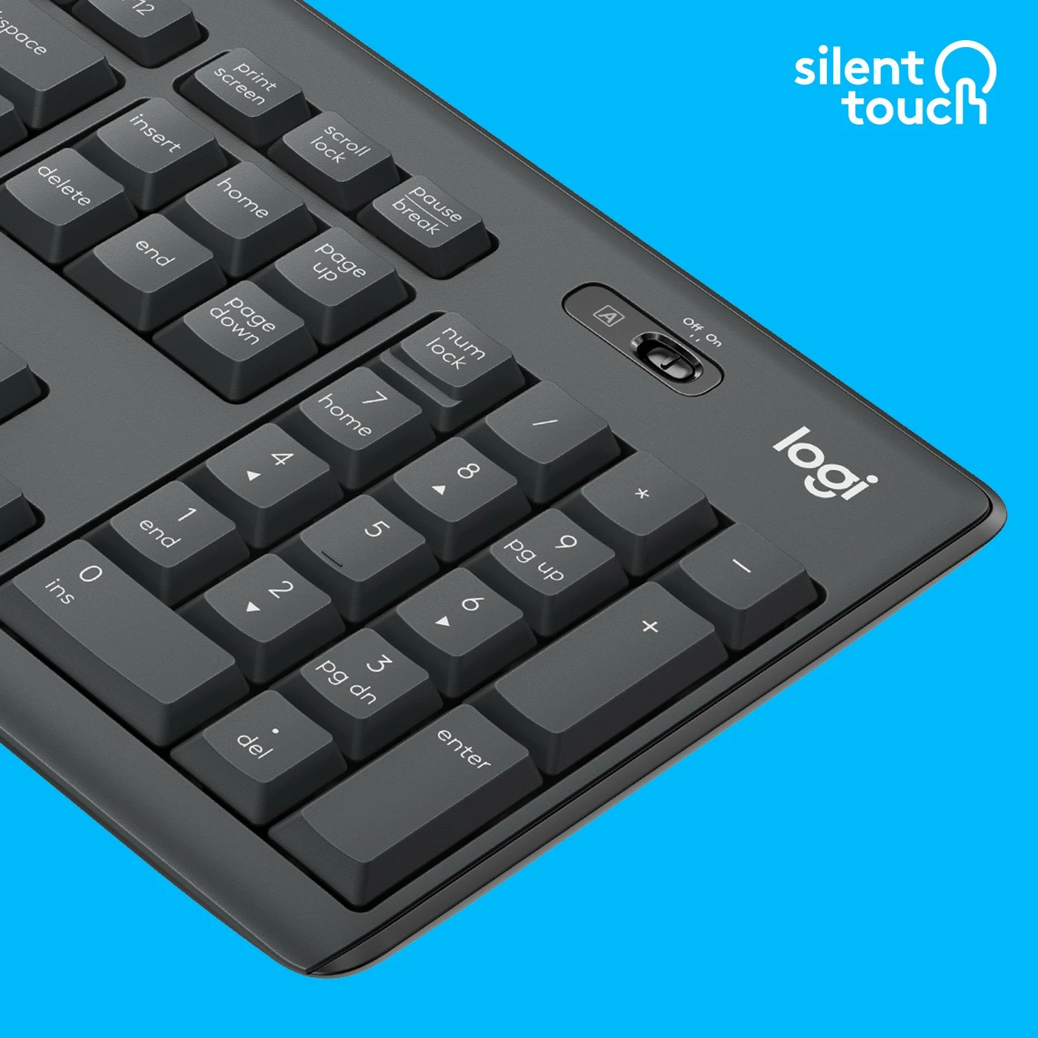 Kombo Logitech MK295 Silent Wireless, Full-size (100%), Wired, USB, QWERTY, Grafit, Maus i përfshirë