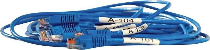 Shirit etiketimi tkurrës me nxehtësi, Dymo RHINO 1805443, 24 mm x 1 m, raport tkurrjeje 3:1, e zezë në të bardhë