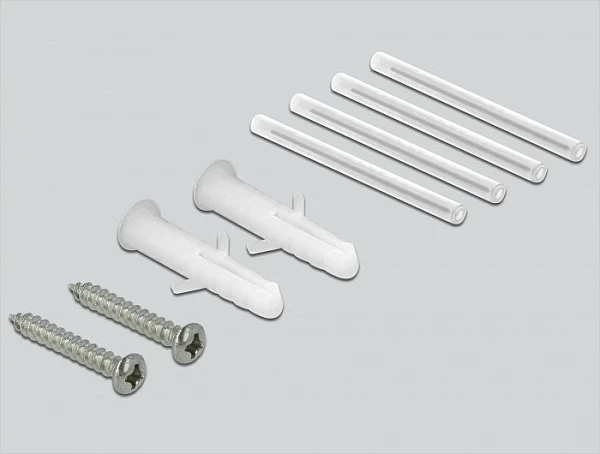 Kuti lidhëse fibër optike DeLOCK, DIN Rail, 4x SC Simplex / LC Duplex, ABS, 80x80x29 mm, e bardhë