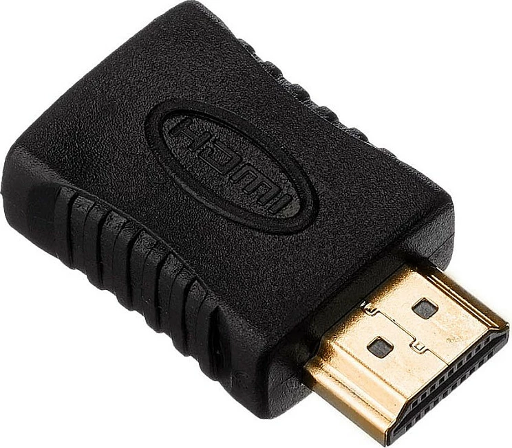 Adapter HDMI LINDY Type-A mashkull-në-femër, Non-CEC, i zi