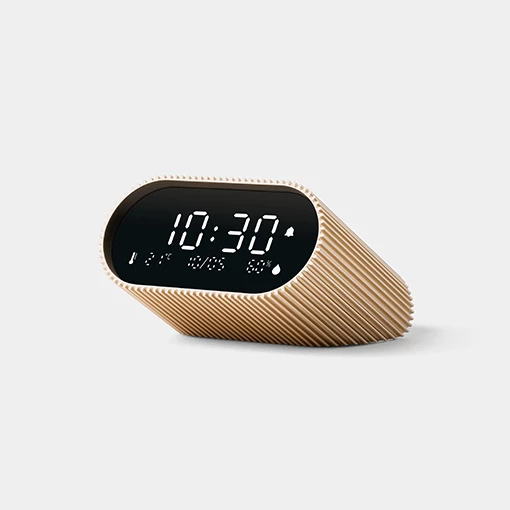 Orë portative me alarm Lexon Minut LR155VG3, LCD, USB-C, ari