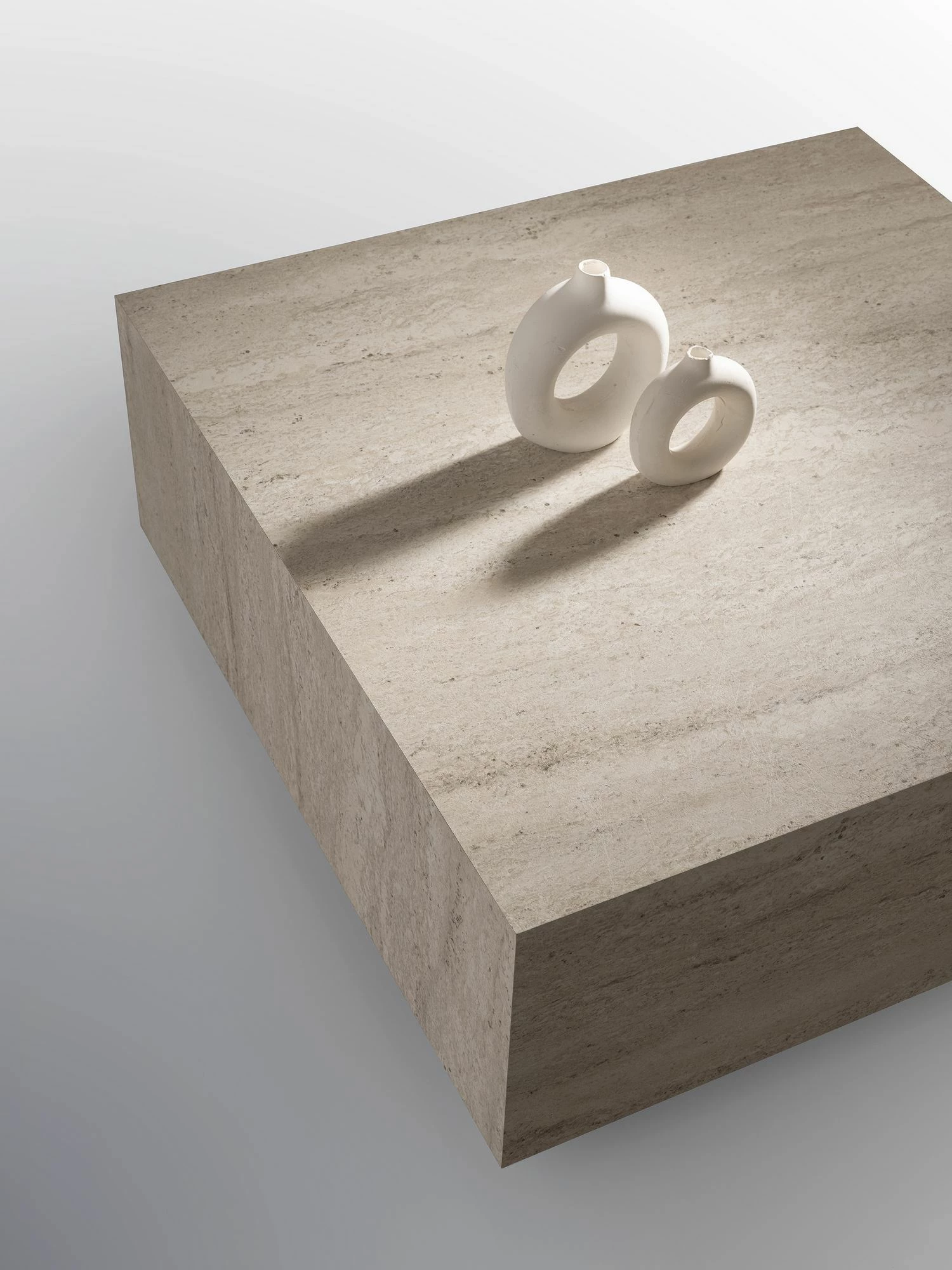 Tavolinë kafeje Skye Decor, Lizbon, ngjyrë travertin, 90x35.5x90cm