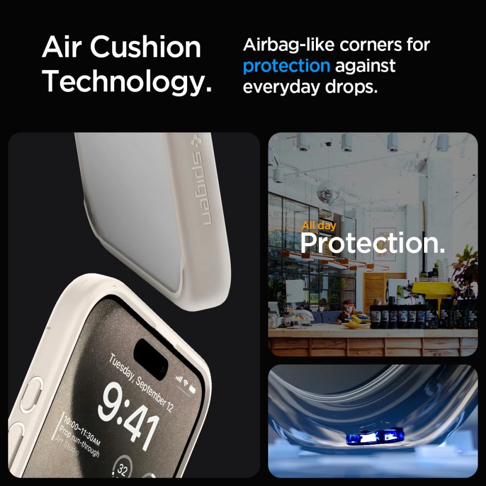 Mbështjellës Spigen Ultra Hybrid për iPhone 15 Pro, Titanic