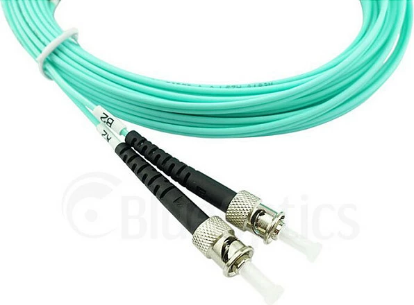 Kabllo patch fibër optike BlueOptics LC-ST OM3, 0.5 m, aqua