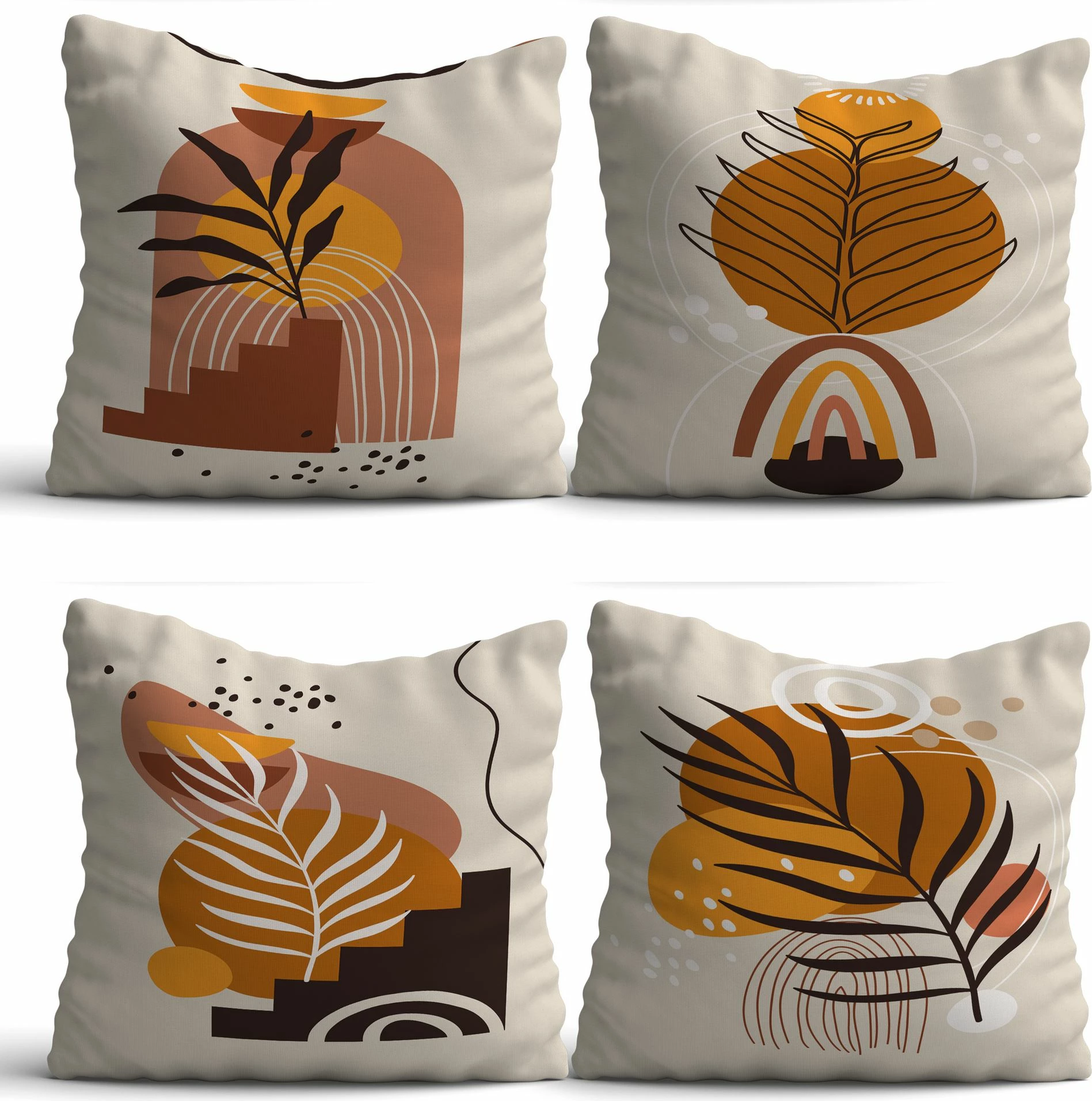 Set jastëkësh dekorativ (4 copë), dizajn Aberto, ASR-plw4 - 12