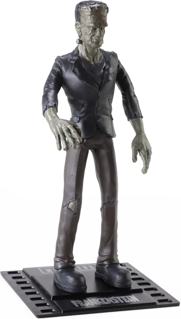 Figurinë NOBLE COLLECTION Bendyfig Universal Monsters Frankenstein 19 cm e përkulshme me stendë