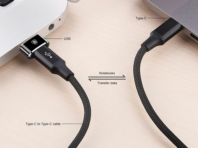 Adapter USB Baseus 28297-uniw USB-A në USB-C, USB 2.0, i zi