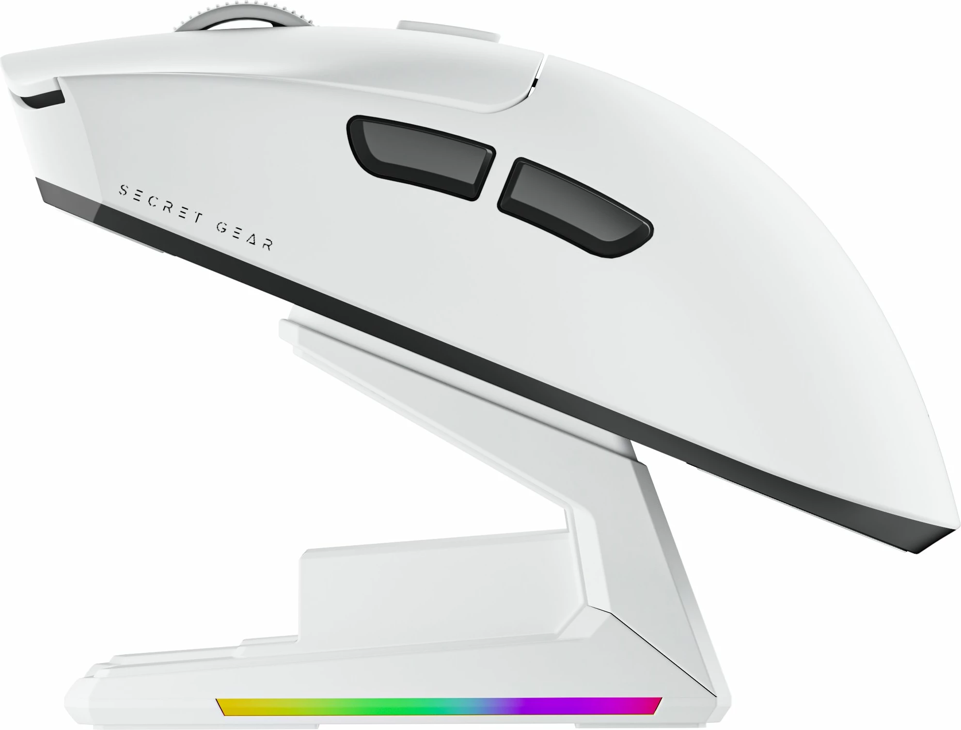 Maus gaming Secret Gear ZX1 (GEAR-Z-ZX1-WH) 26000 DPI, 8K, Wireless/USB/Bluetooth, RGB, i bardhë