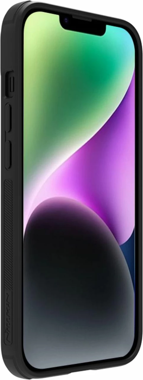 Mbështjellës Nillkin Textured S Case për iPhone 14, me kapak kamere, i zi
