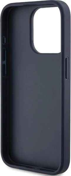 Mbështjellës Guess 4G Triangle Metal Logo për iPhone 15 Pro, Kaltër