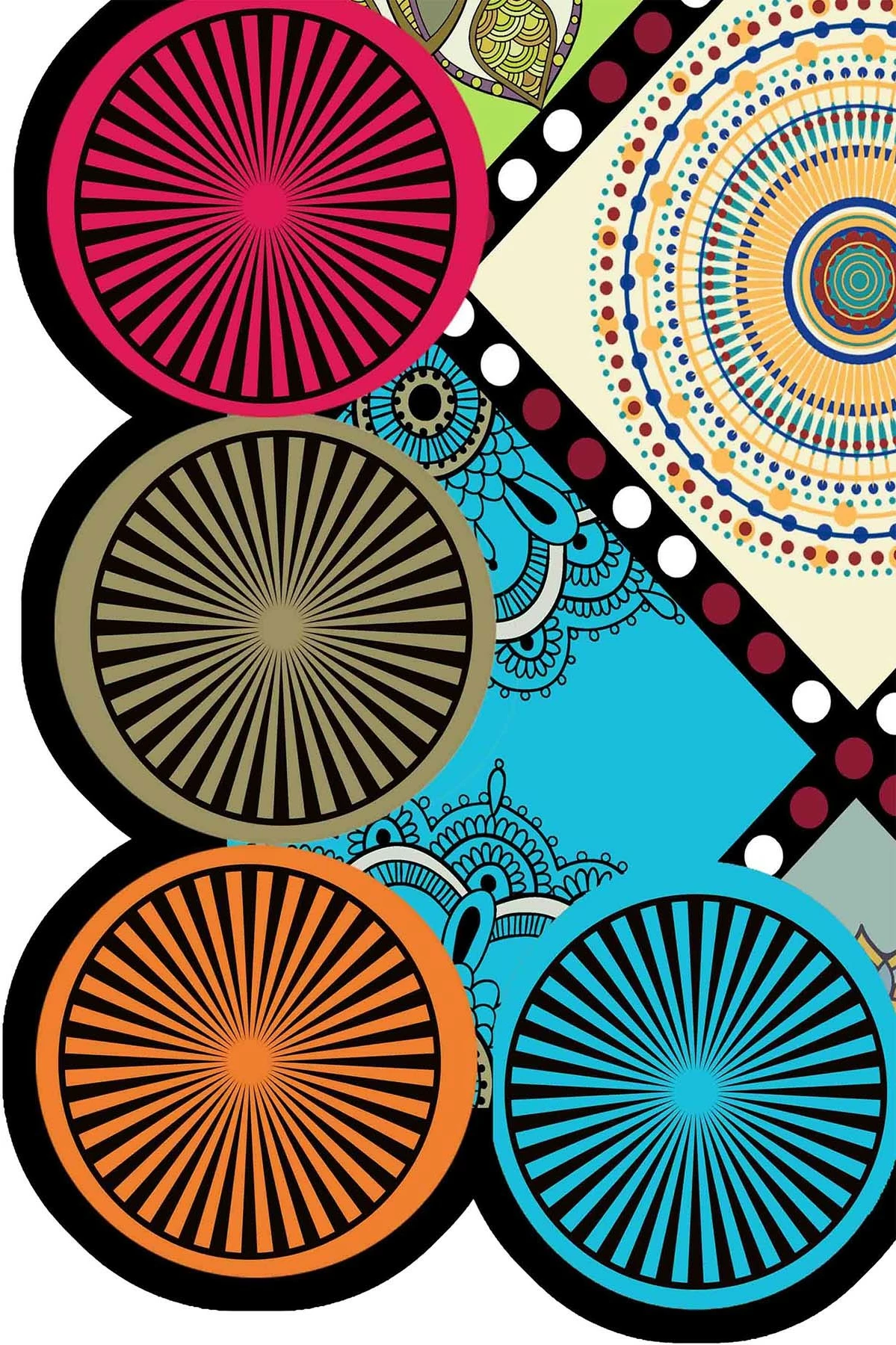 Qilim shumëngjyrësh, 60x100cm, Conceptum Hypnose, Hmnt966