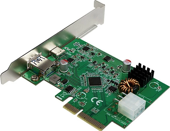 Kartelë PCI-Express LogiLink, USB 3.2 Gen2, USB-A + USB-C (PD)
