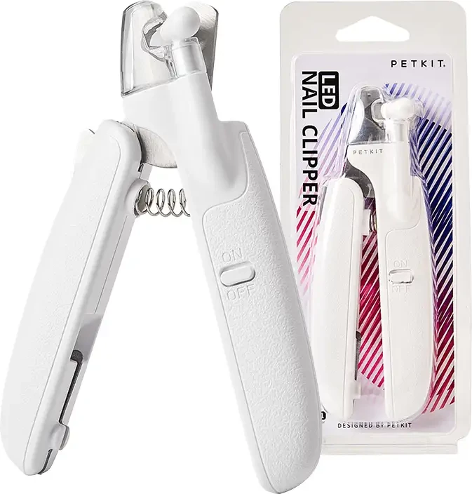 Prerëse thonjsh Petkit LED për mace dhe qen, e bardhë