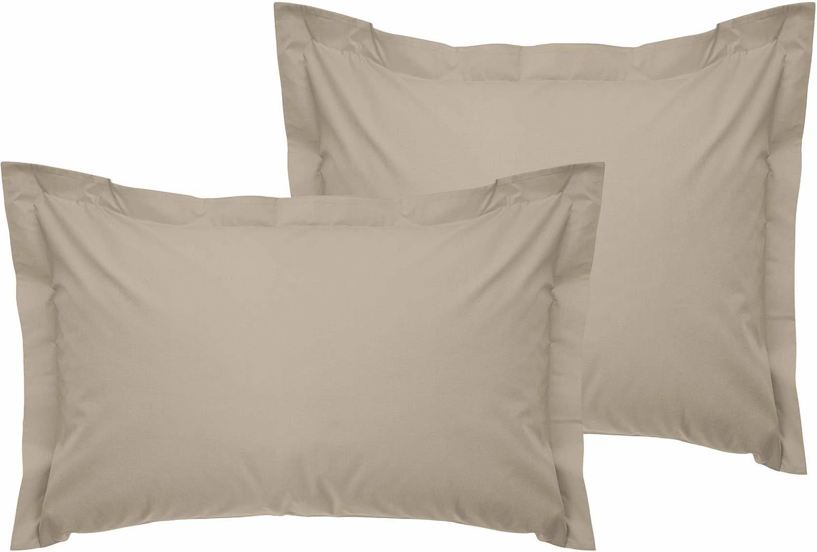 Set jastëkësh Oxford satin (2 copë), ngjyrë bezhë, L'essentiel