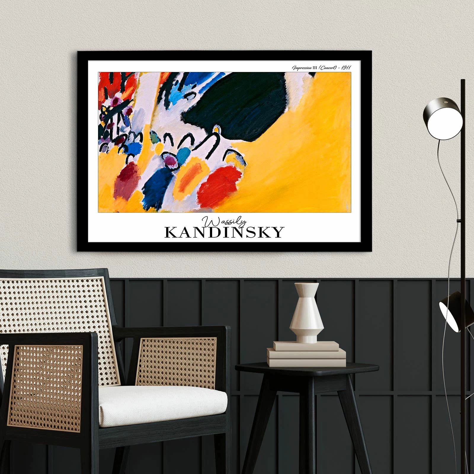 Pikturë dekorative me kornizë, Wallity, 4262SYHKANDINSKY-017, shumëngjyrëshe, 42x62cm