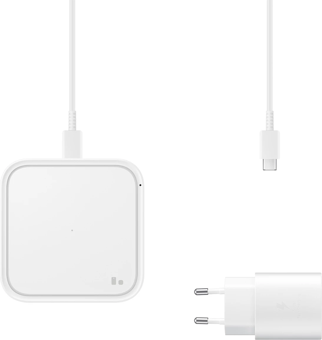 Mbushës wireless Samsung EP-P2400TWEGEU, 15W, me LED, USB-C, i bardhë, me mbushës rryme
