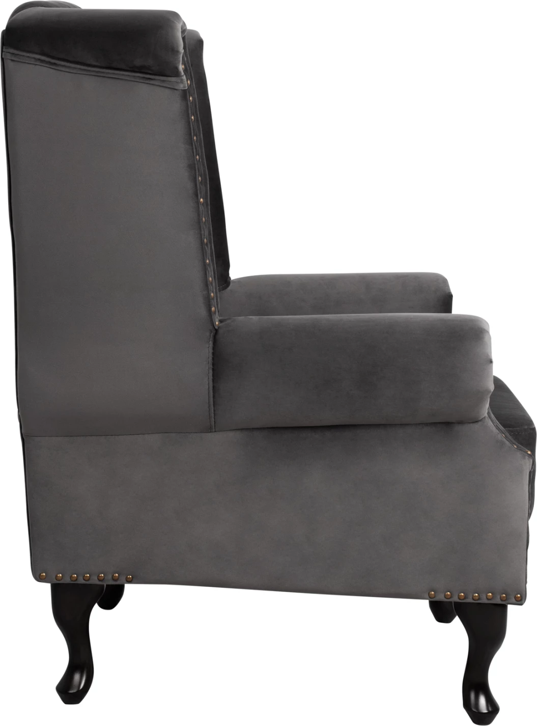Fotelje gri kadife, stil Chesterfield, Polina, 83x75x107 FH0053.10