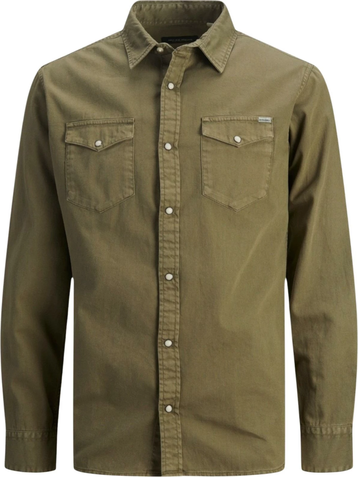 Këmishë për meshkuj Jack Jones JJESHERIDAN L/S NOOS, e gjelbër e errët
