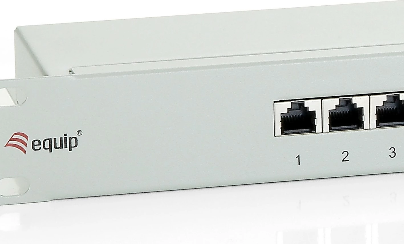 Patch panel Equip 16-port Cat6, RJ-45, 1U, ngjyrë gri