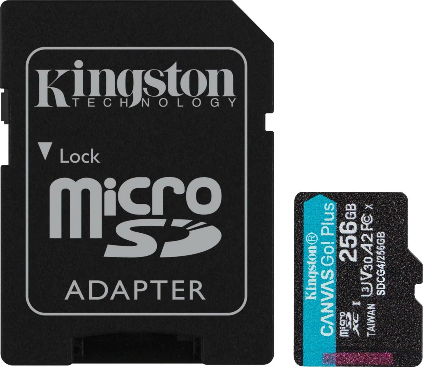 microSD kartelë Kingston Canvas Go Plus Gen4 256GB me adapter