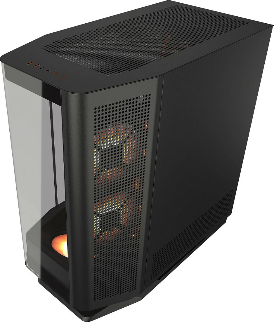 Kasë Cougar FV270 ARGB midi, e zezë