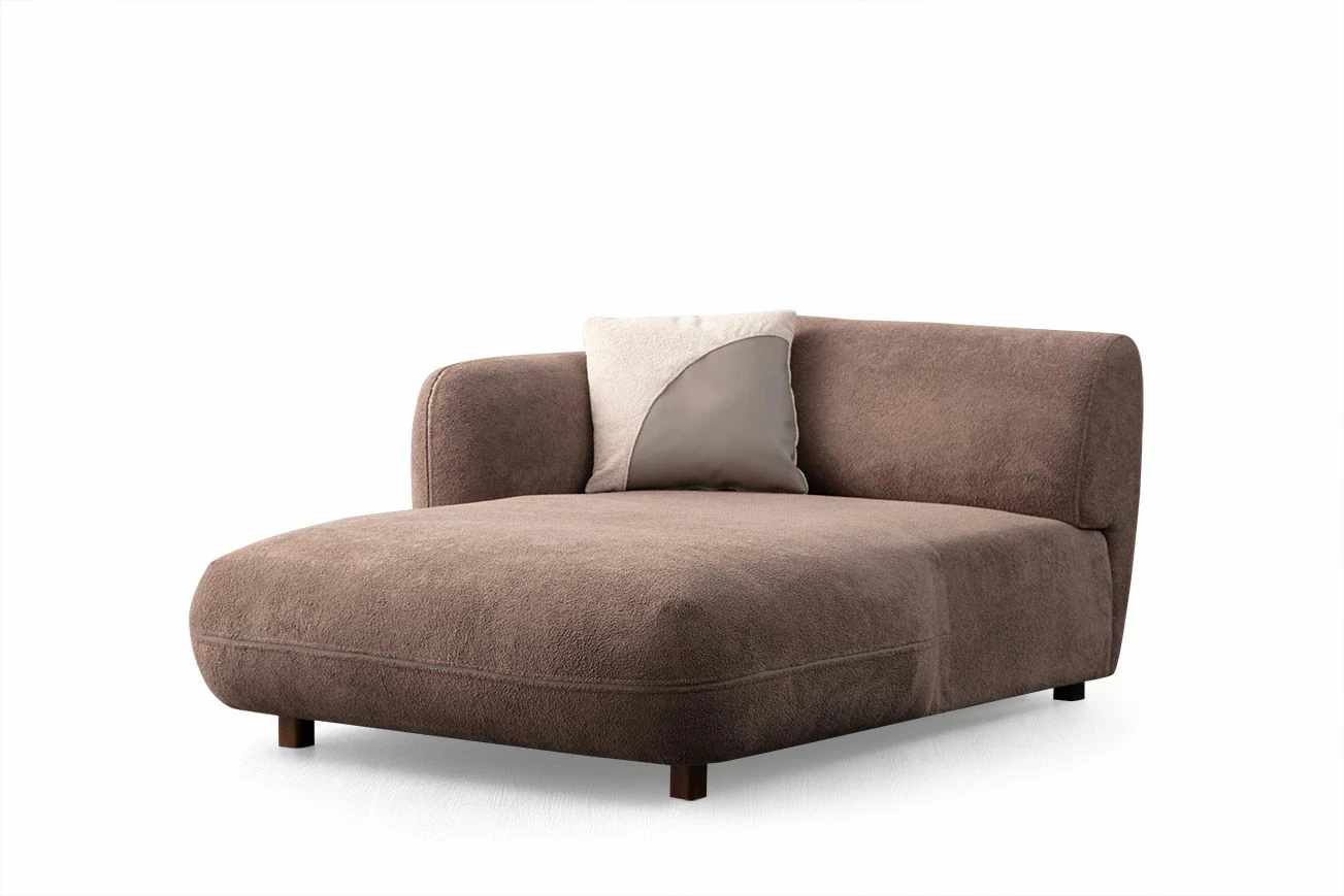 Kënd-sofë Pavia, ngjyrë krem dhe kafe, Atelier del Sofa