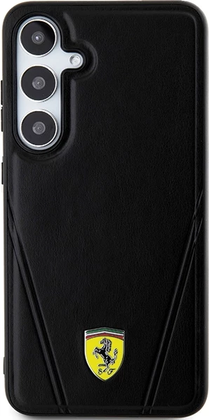 Mbështjellës Ferrari Hot Stamp V Lines MagSafe për Samsung Galaxy S24+, i zi