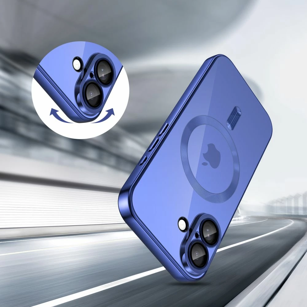 Mbështjellës Tech-Protect MagFlex MagSafe për iPhone 17, i tejdukshëm, blu navy, 1 copë
