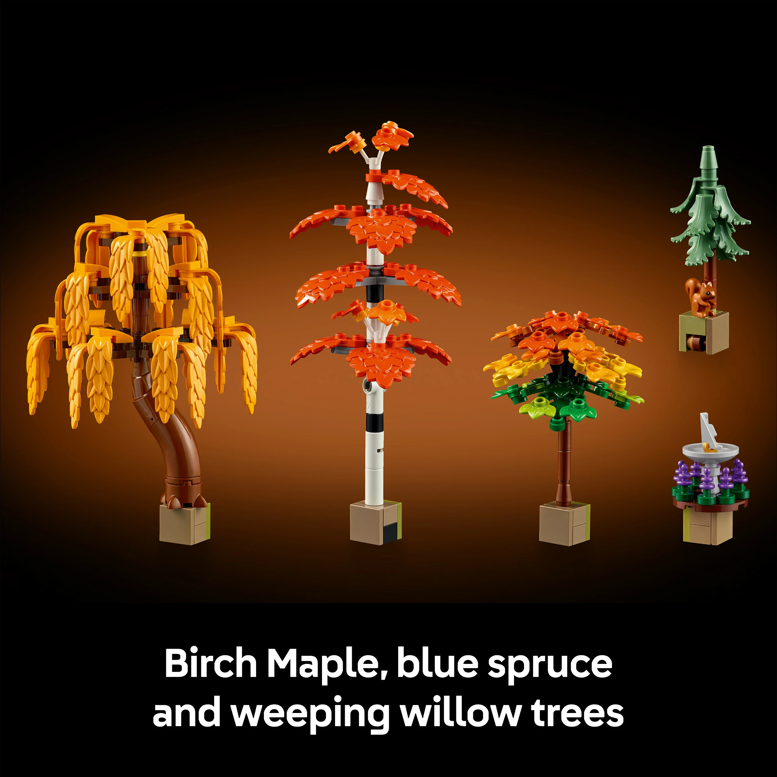 Set ndërtimi LEGO Icons Autumn Cottage Garden 11372, 1102 copë, 18+, multikolor
