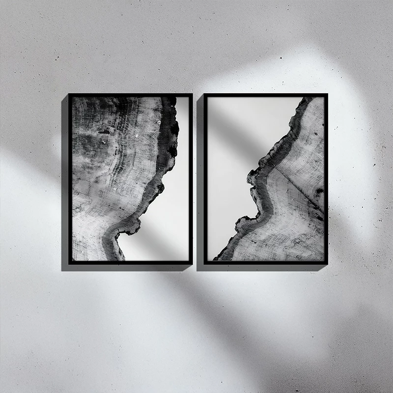 Dekor muri në kornizë Nepen I, diptyque, print digjital, 33x1.5x48cm