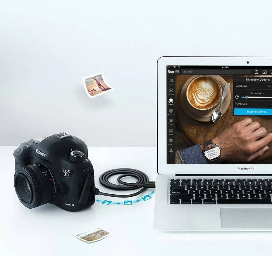 Kabllo USB UGREEN US132, mini-USB, 3m, e zezë