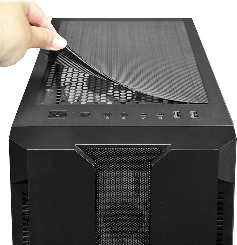 Kasë Chieftec Hunter GS-01B-OP, midi tower, xham i temperuar, RGB, e zezë